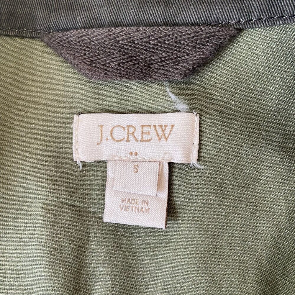 EUC J. Crew Black Utility Field Jacket | Classic Cotton with Gold Hardware Sz S - Picture 3 of 9
